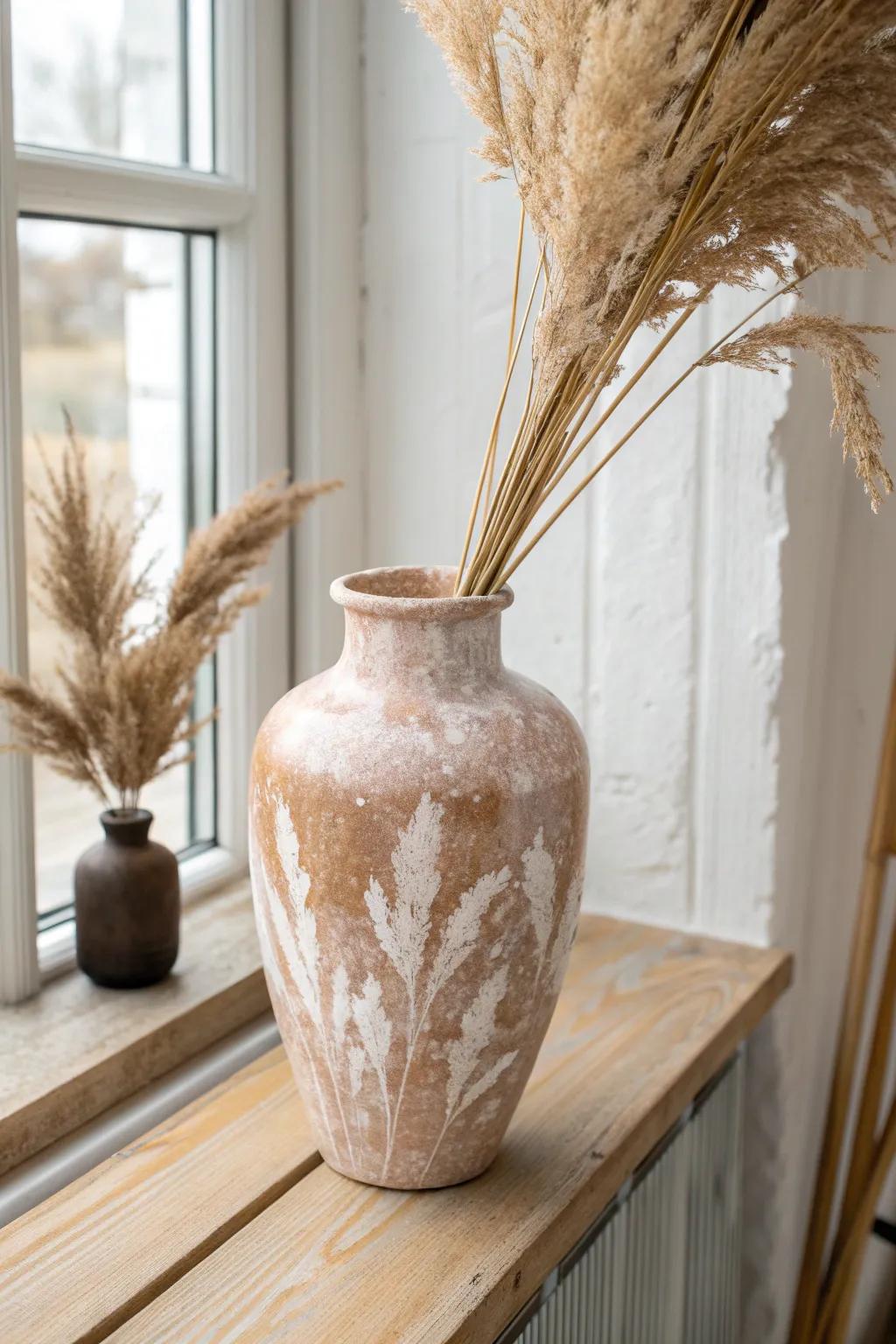 Transform ordinary glass into a faux ceramic masterpiece with simple paint techniques. Elevate your decor with this chic upcycle idea.