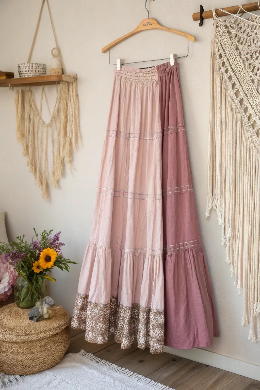 Transform your look with the elegance of upcycled maxi skirts. Extend your style!