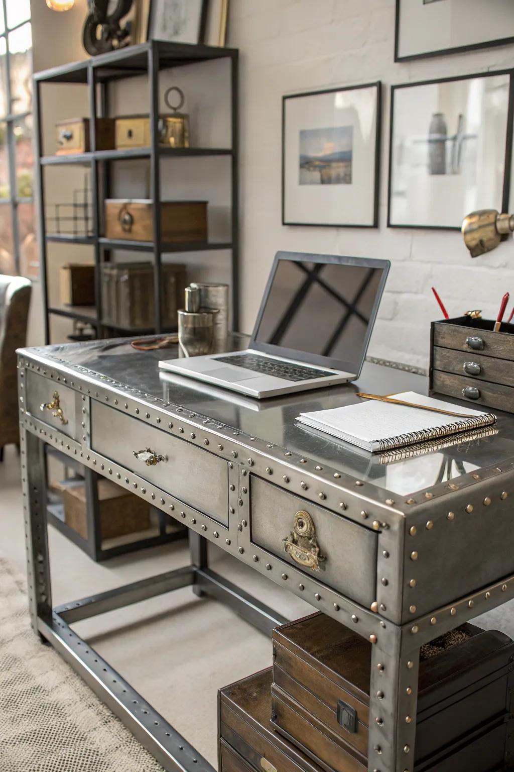 Industrial chic brings a modern edge to your furniture.