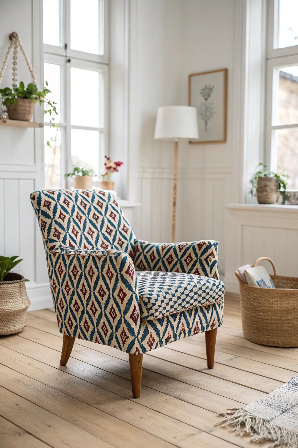 Transform your space with a bold geometric touch – a modern twist on classic comfort.