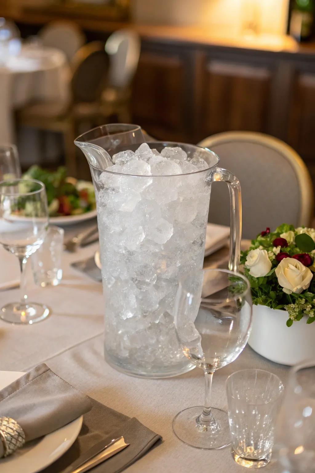 Sophisticated wine coolers from water jugs add class to any table.