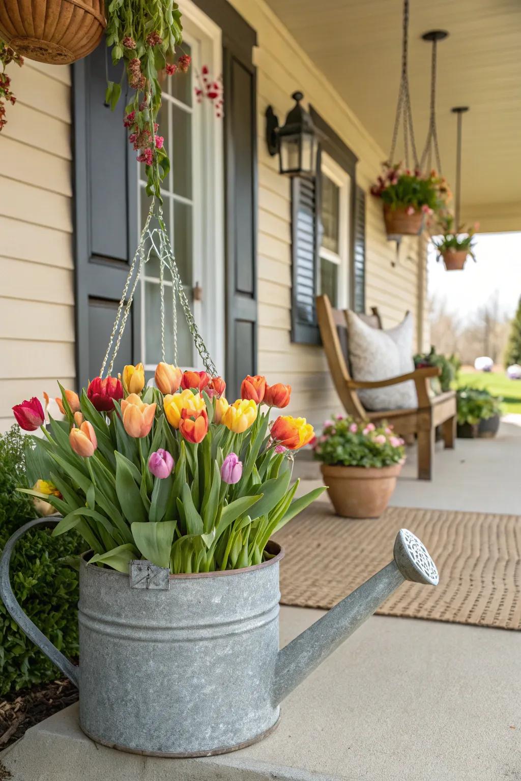 Celebrate the seasons with a versatile watering can planter.