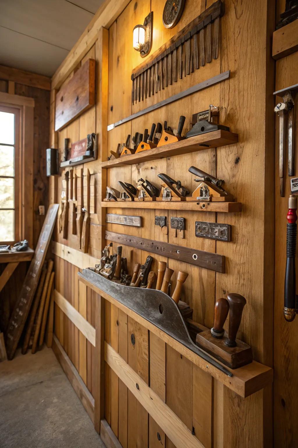 Maximize your workshop's potential with wall-mounted wonders, where craftsmanship meets organization.