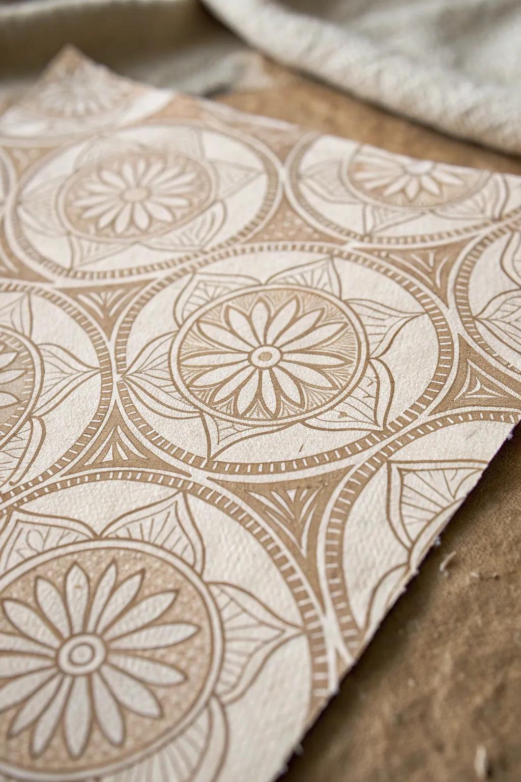 Discover the elegance of textured Zentangle patterns, where simplicity meets intricate artistry.
