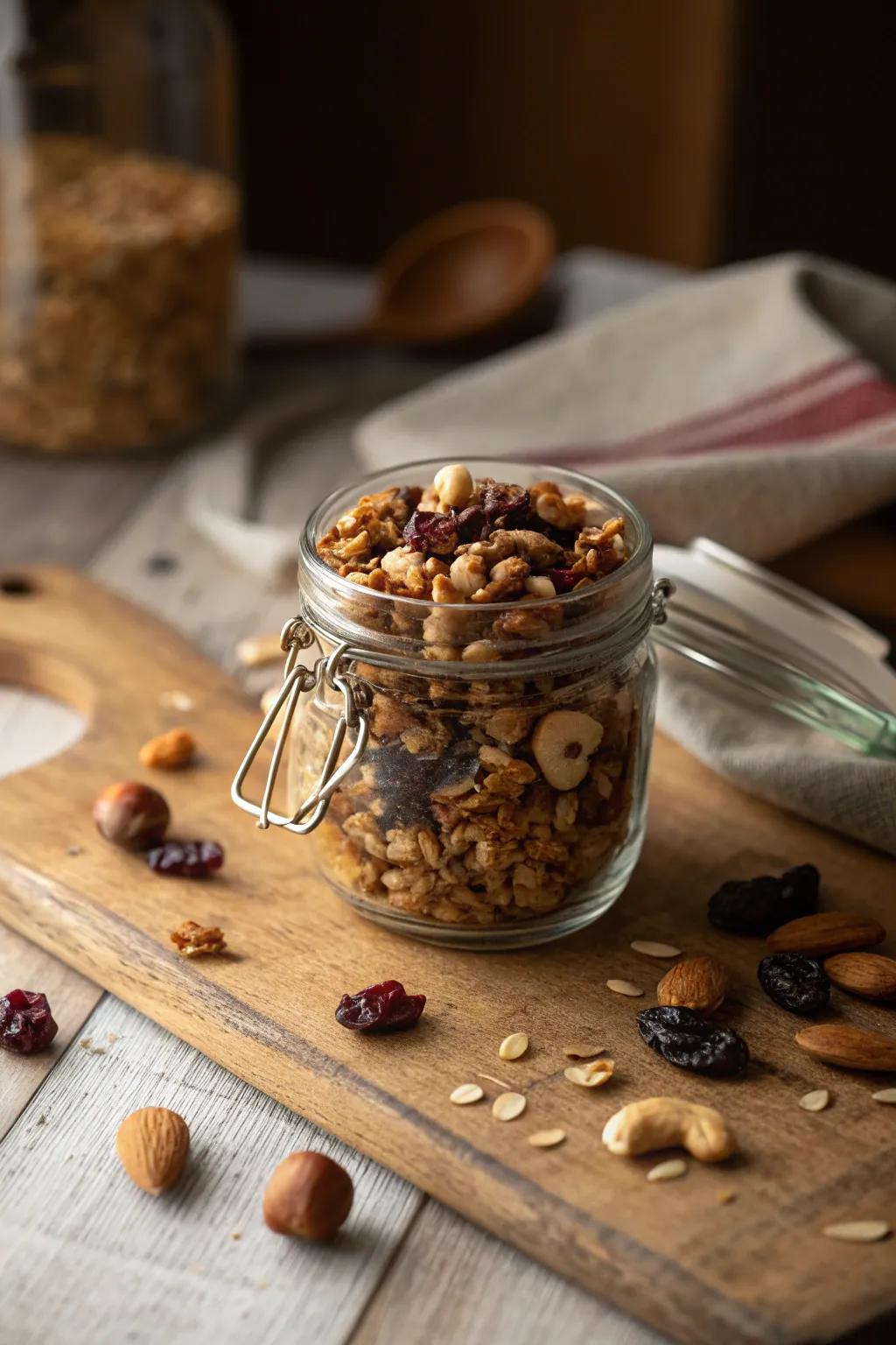 Homemade granola is a tasty and customizable treat.