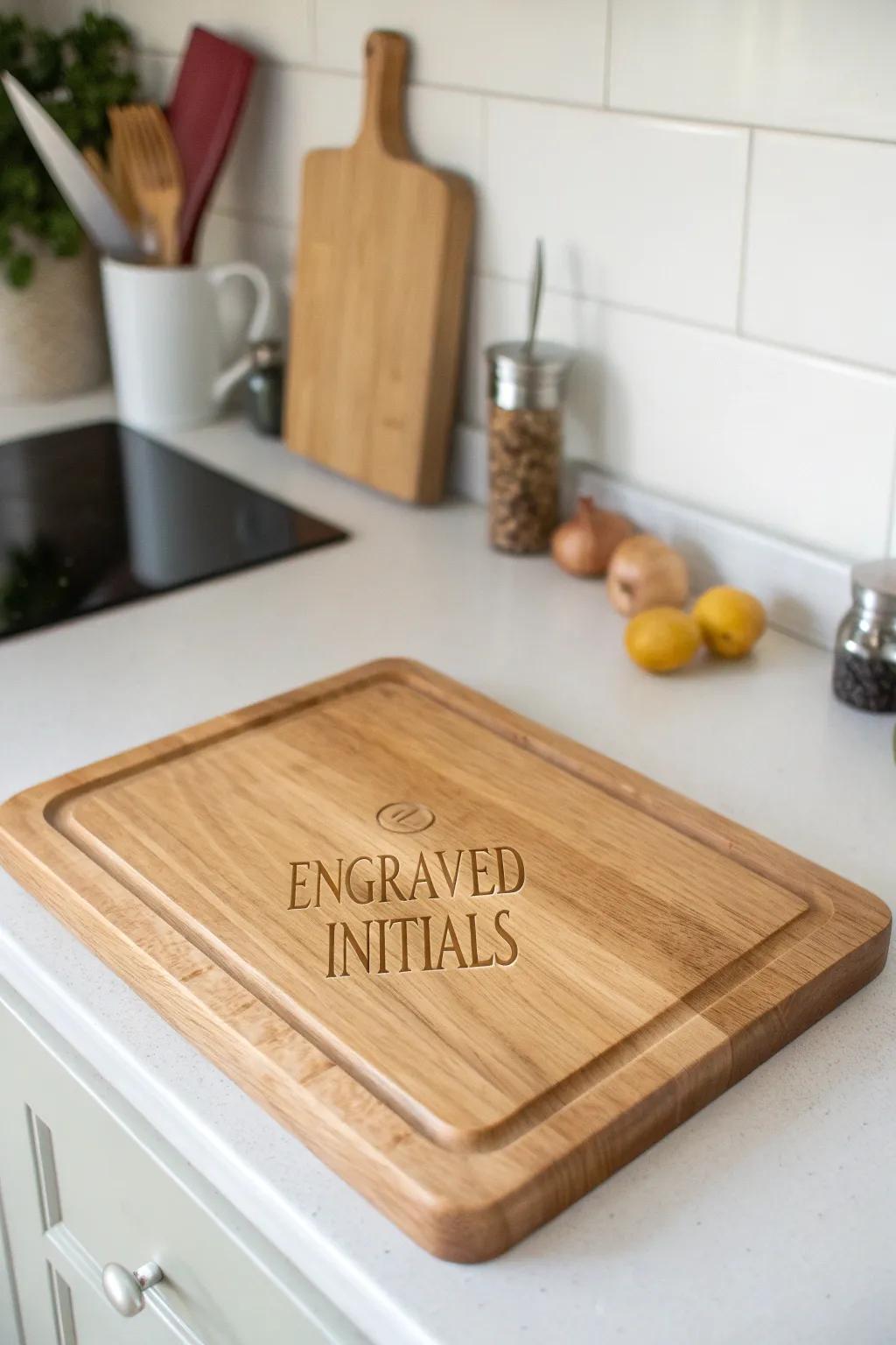 Make meal prep special with a personalized cutting board.