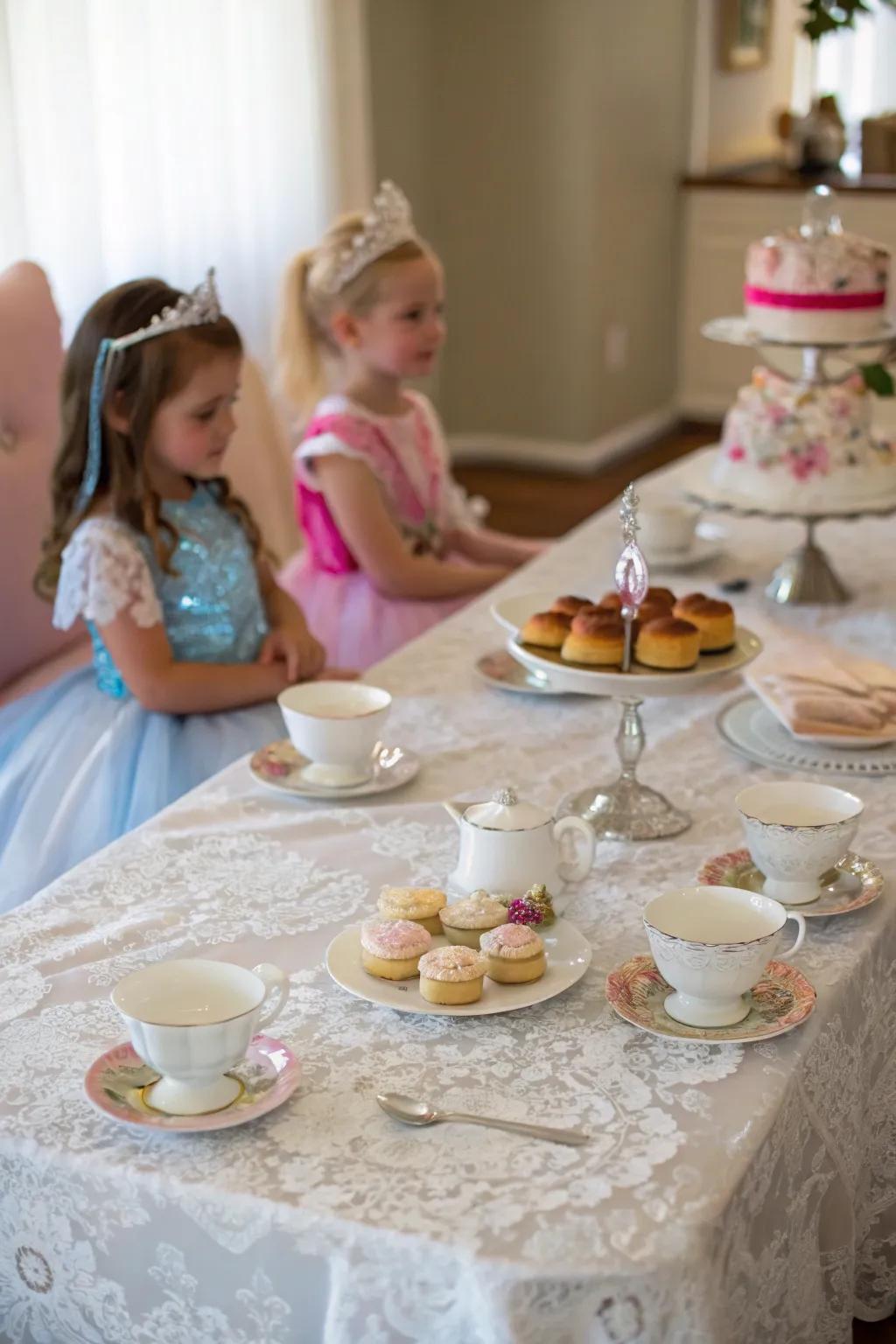 A delightful princess tea party fit for royalty.