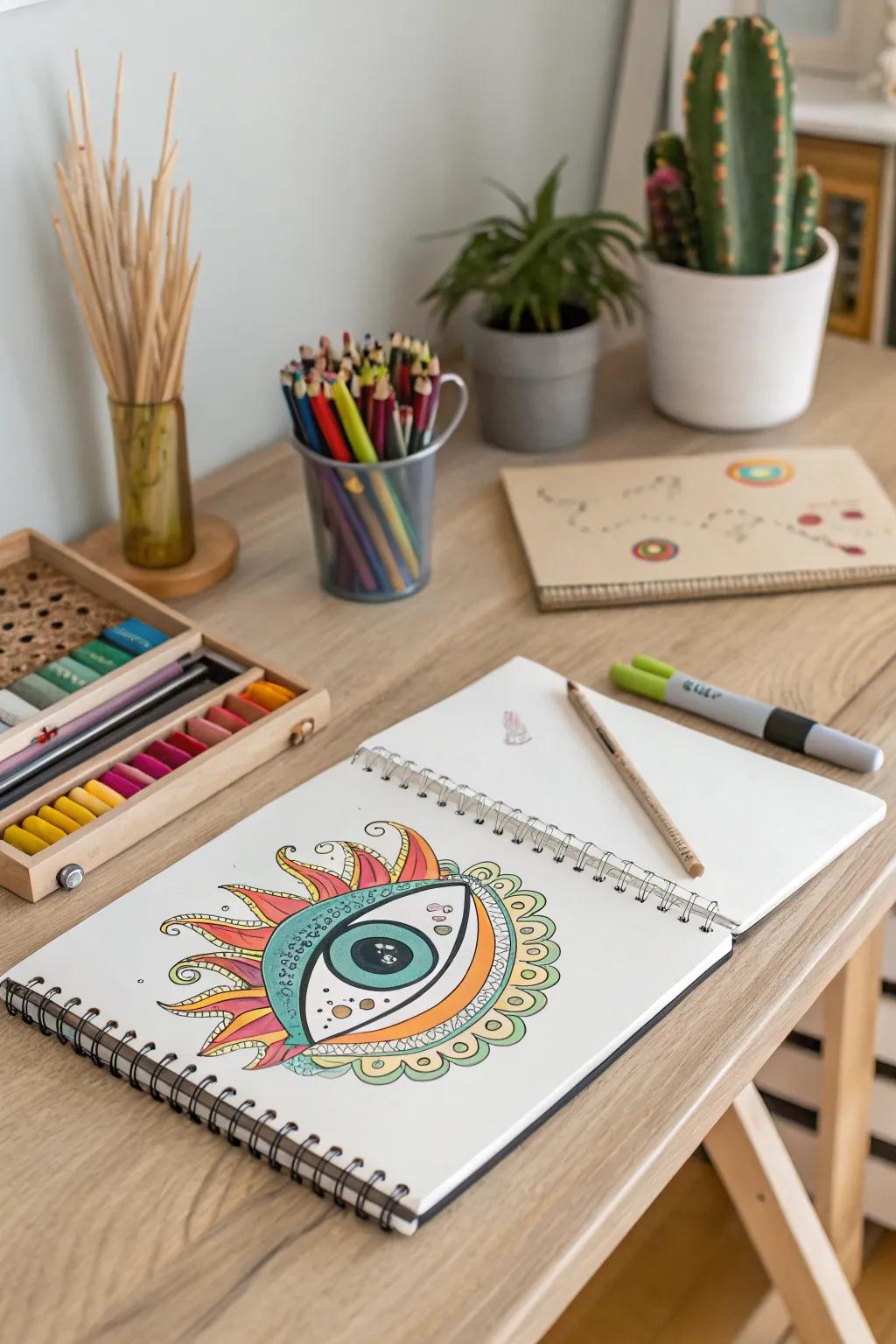 Step into an alien's world and see creativity from a new perspective! #ArtisticJourney #ImaginationUnleashed