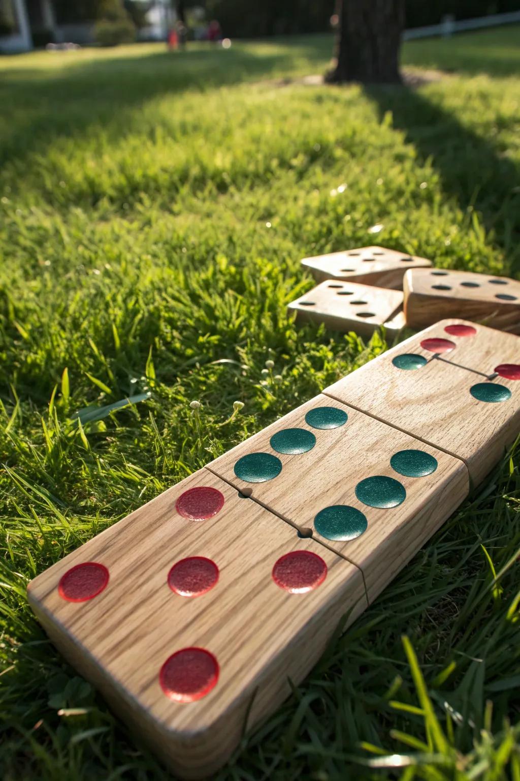 Elevate your summer gatherings with these handcrafted lawn dominoes – where play meets artistry.