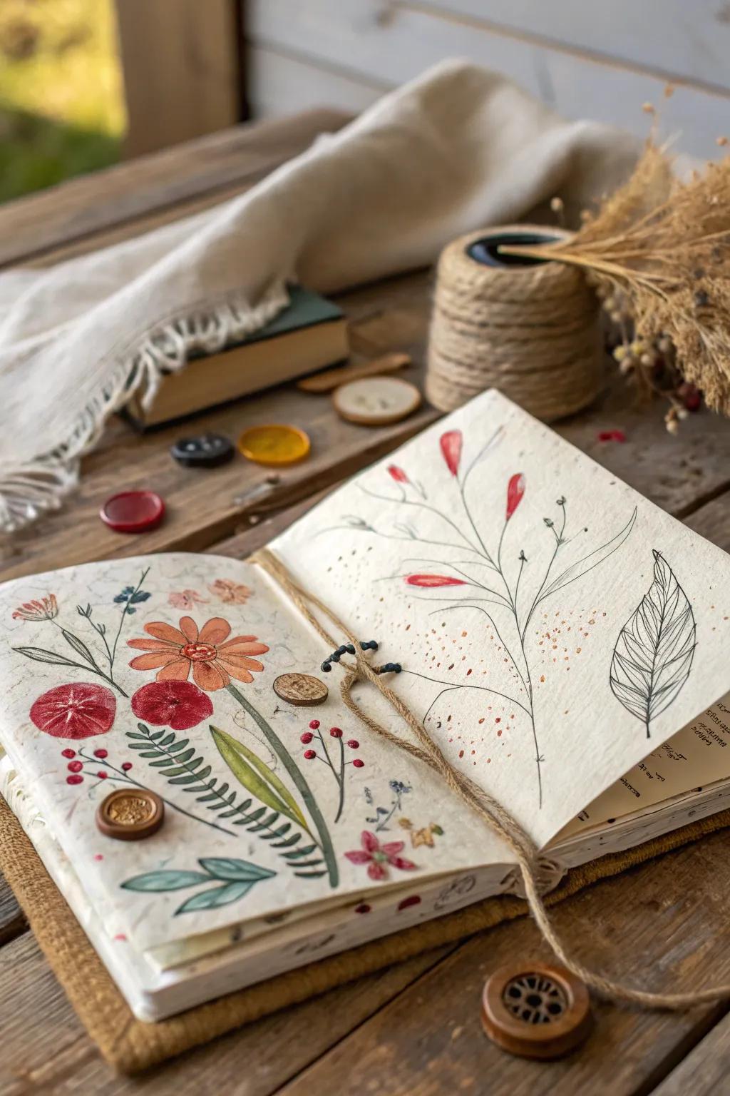 Discover the art of storytelling through vibrant mixed media journals—where every page is a canvas of creativity. 📓✨