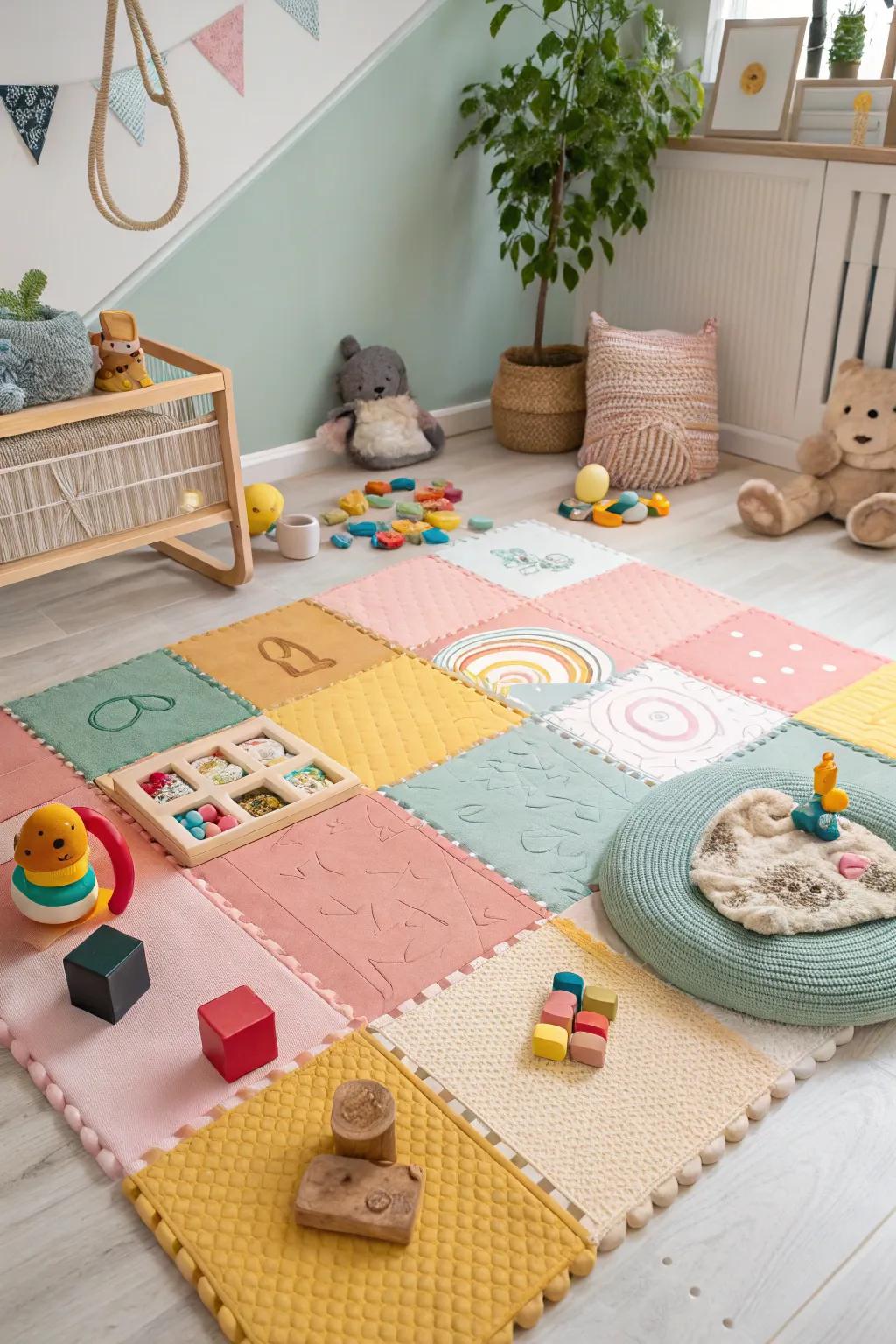 Interactive play mats offer endless exploration and developmental benefits.