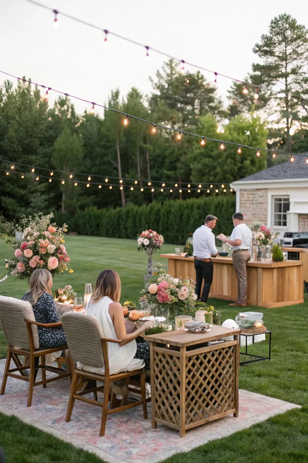 Add a twist with a cocktail bar at your BBQ.