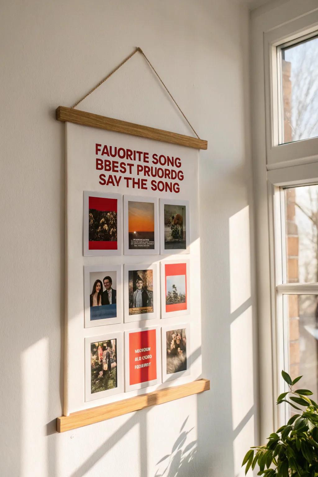 Capture your friendship in a harmony of music and memories with a shared playlist poster.