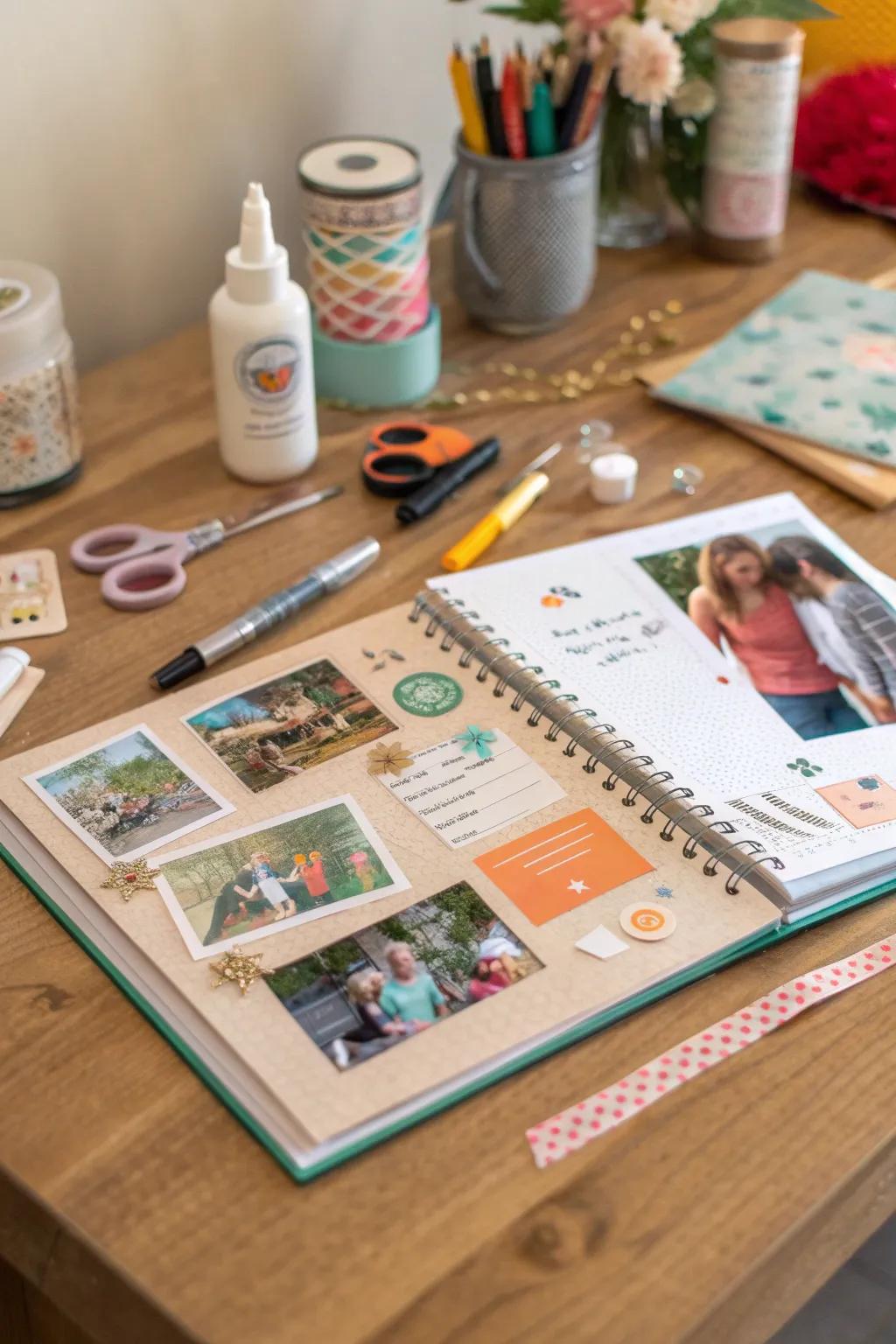 Relive moments with a memory scrapbook.