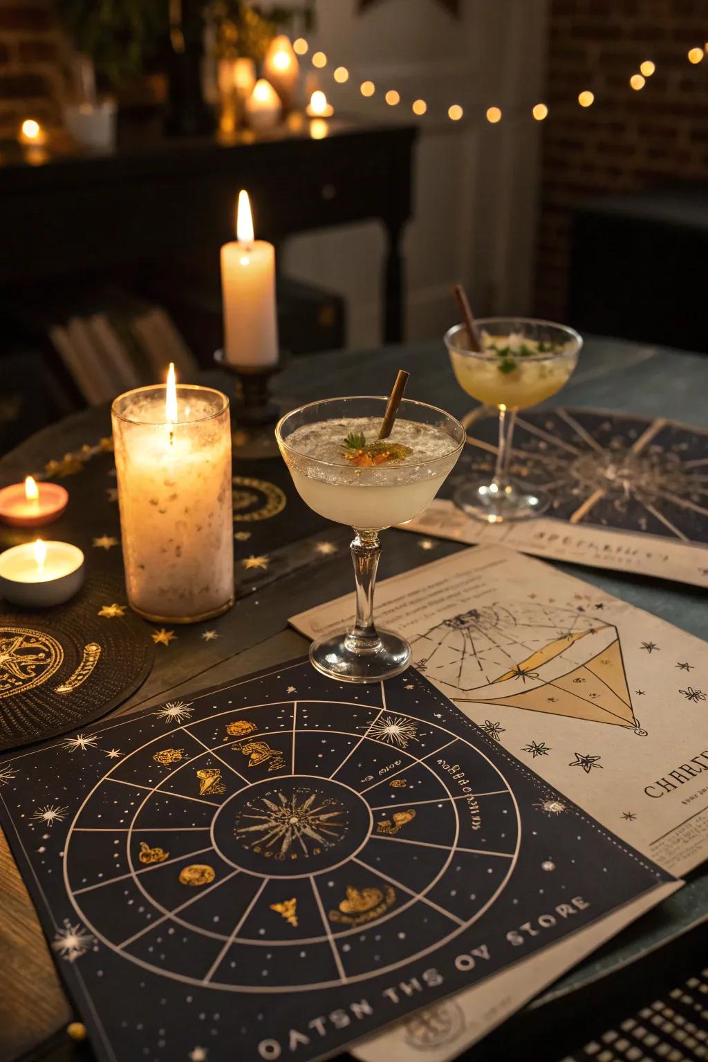 An astrology reading night adds a mystical touch to the birthday celebration.