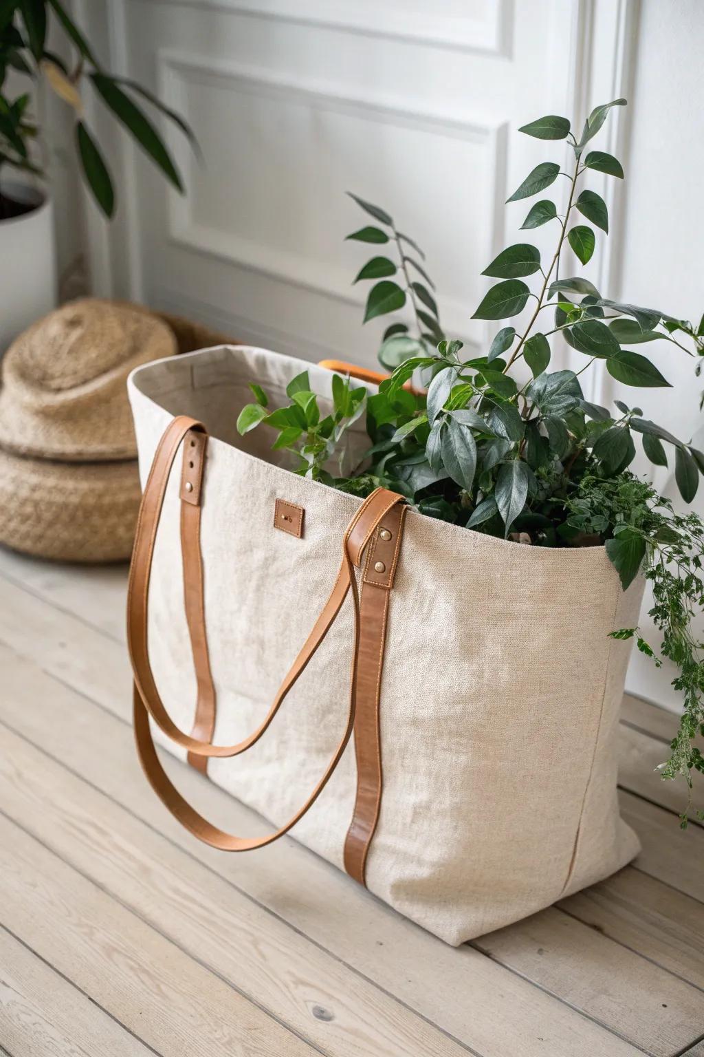 Effortlessly stylish plant hauler for your nursery trips.