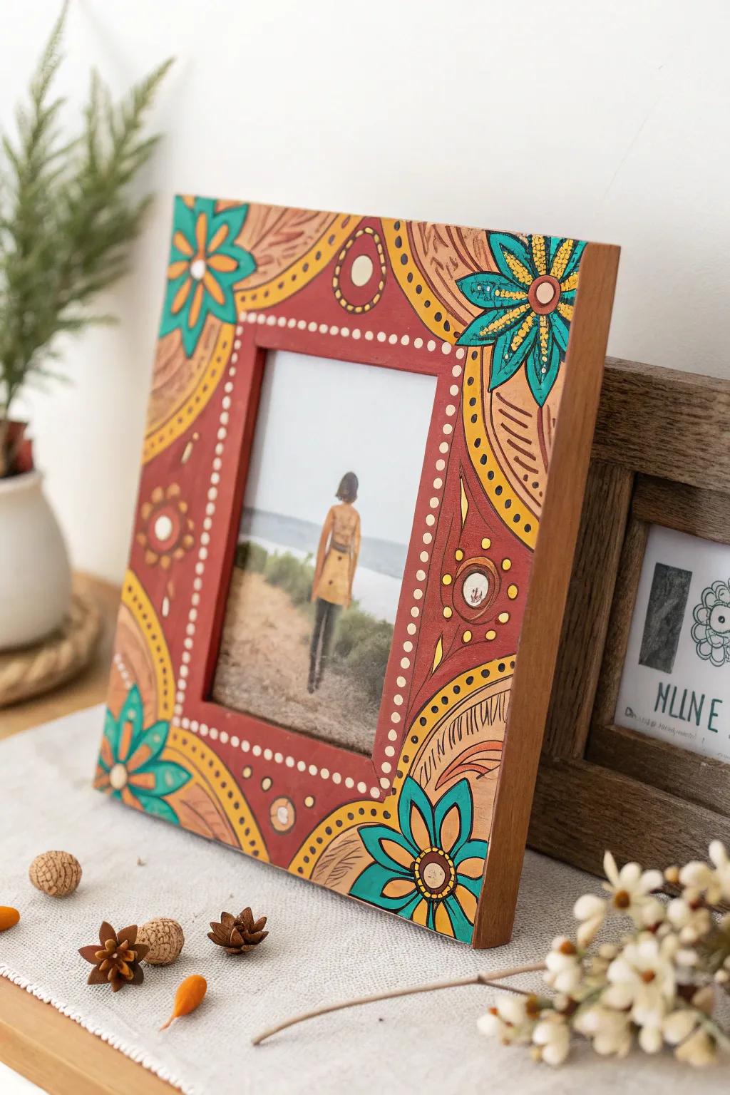 Transform simple cardboard into a stunning photo frame that captures memories with a touch of boho elegance.