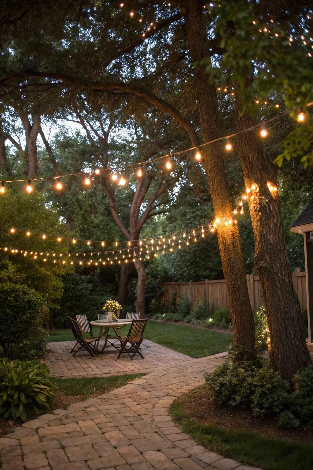 Transform outdoor spaces with festive lighting.