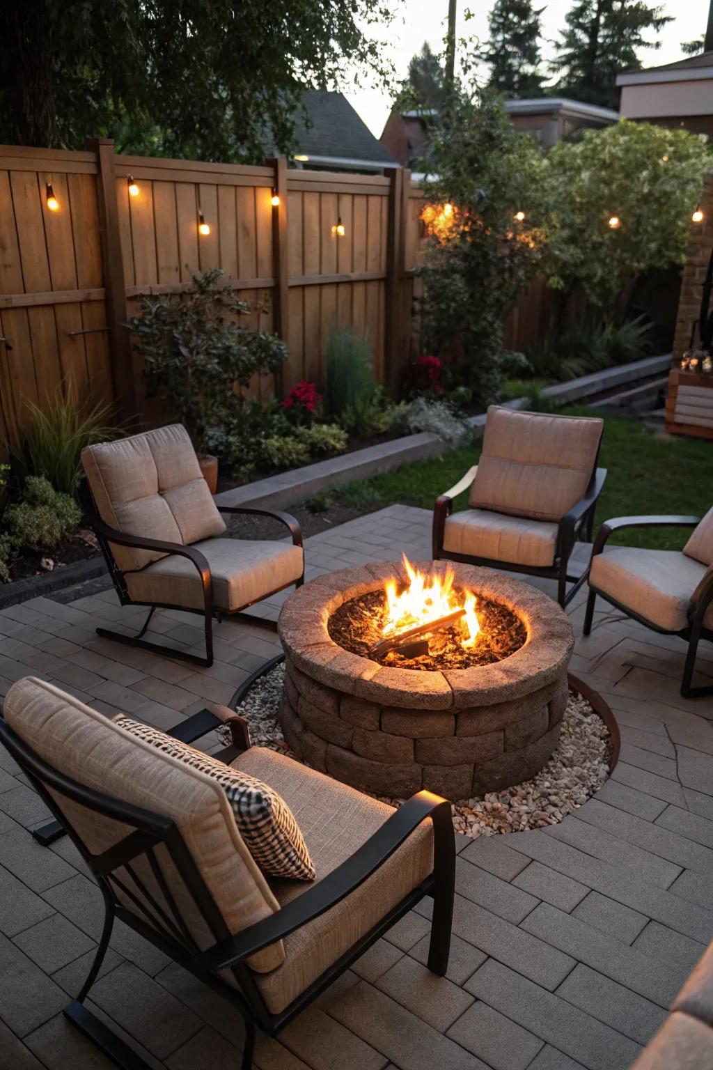 Fire pits create cozy and inviting spaces for gatherings.