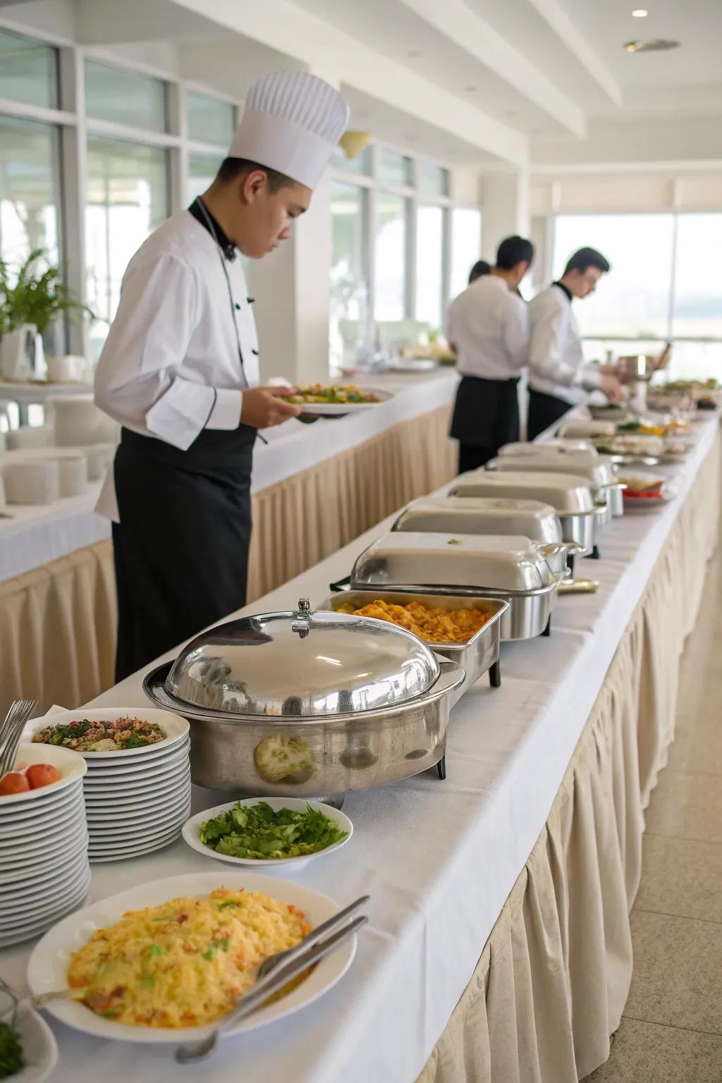 Regular maintenance keeps your buffet fresh and inviting.