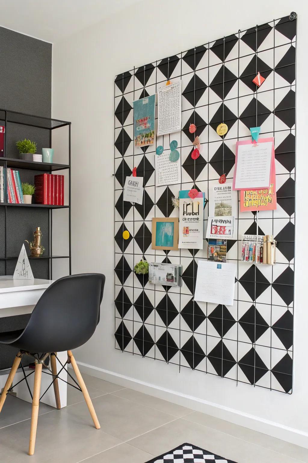 Checkerboard patterns offer a bold and modern aesthetic.