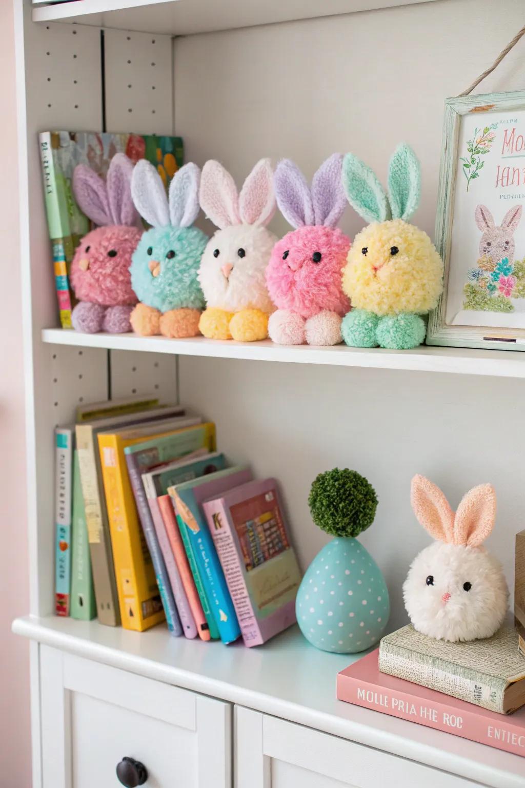 These pom-pom bunnies bring a playful touch to any space.