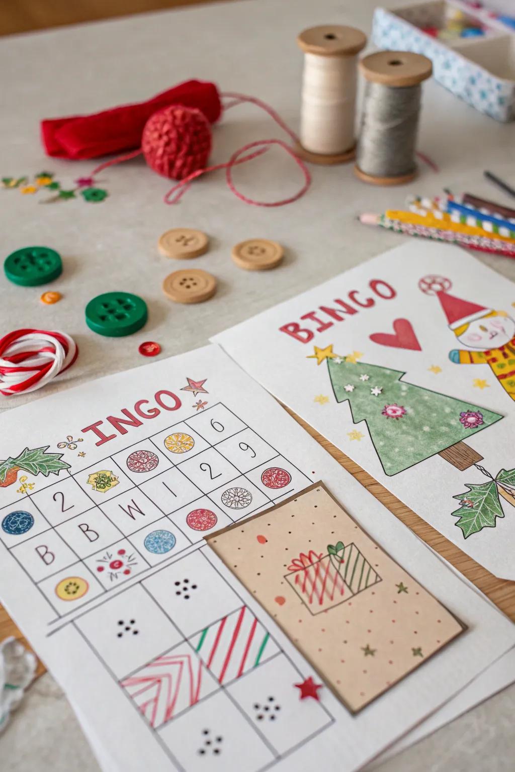 Handmade cards make your bingo game as unique as your holiday spirit.