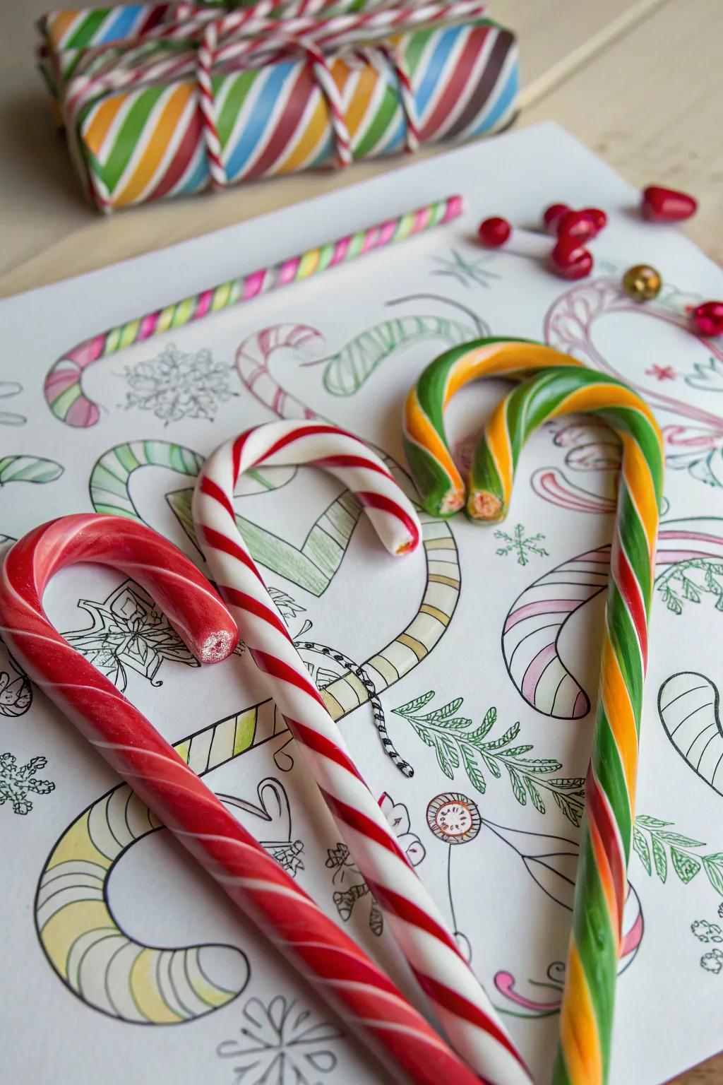 Add a sweet touch to your art with candy cane drawings.