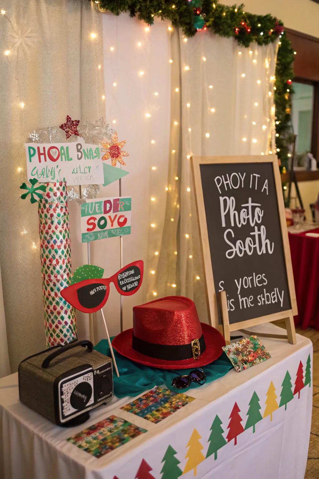 A photo booth captures joyful moments of your gathering.