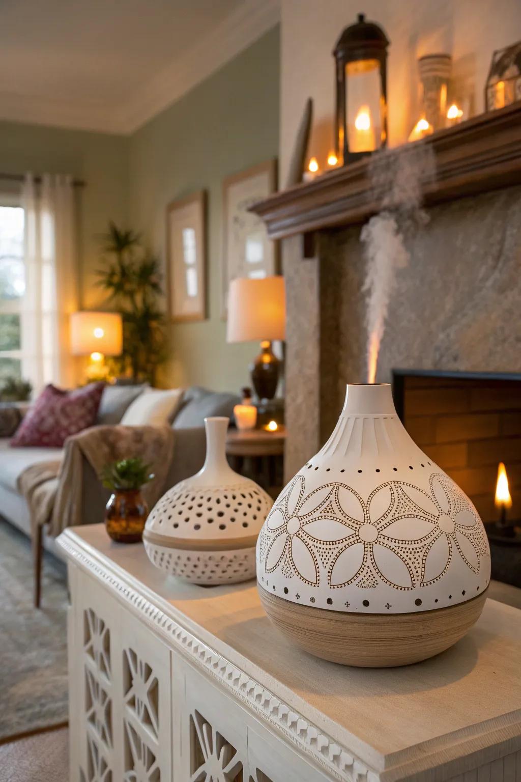 Enhance your home with artistic clay diffusers.