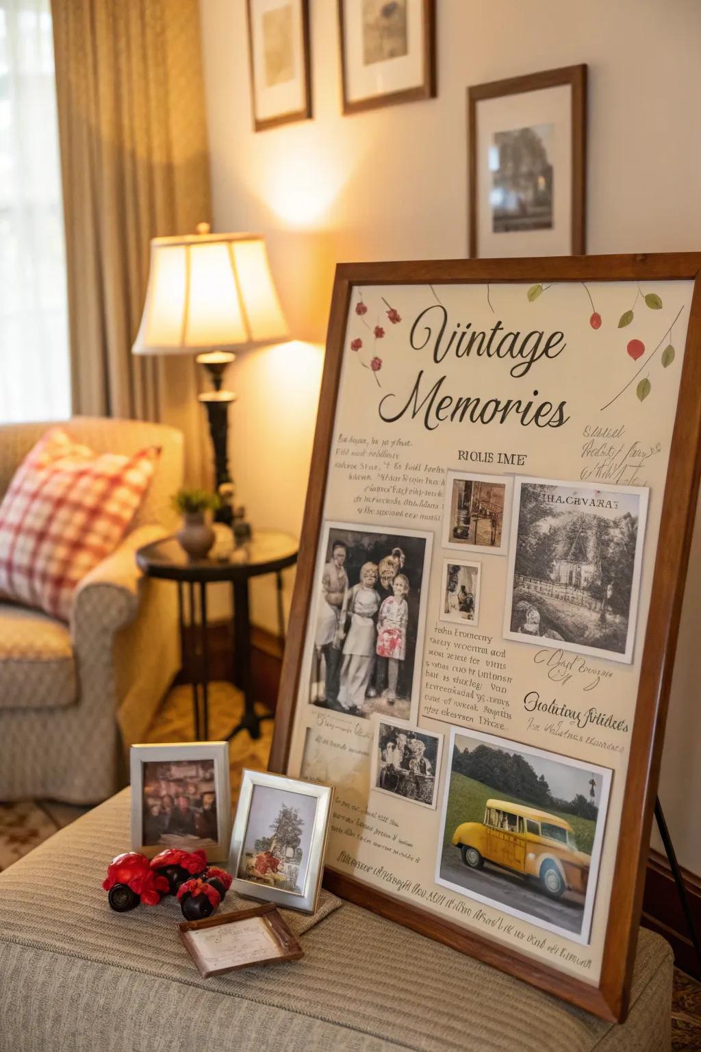 A vintage memories collage sharing stories from the past.