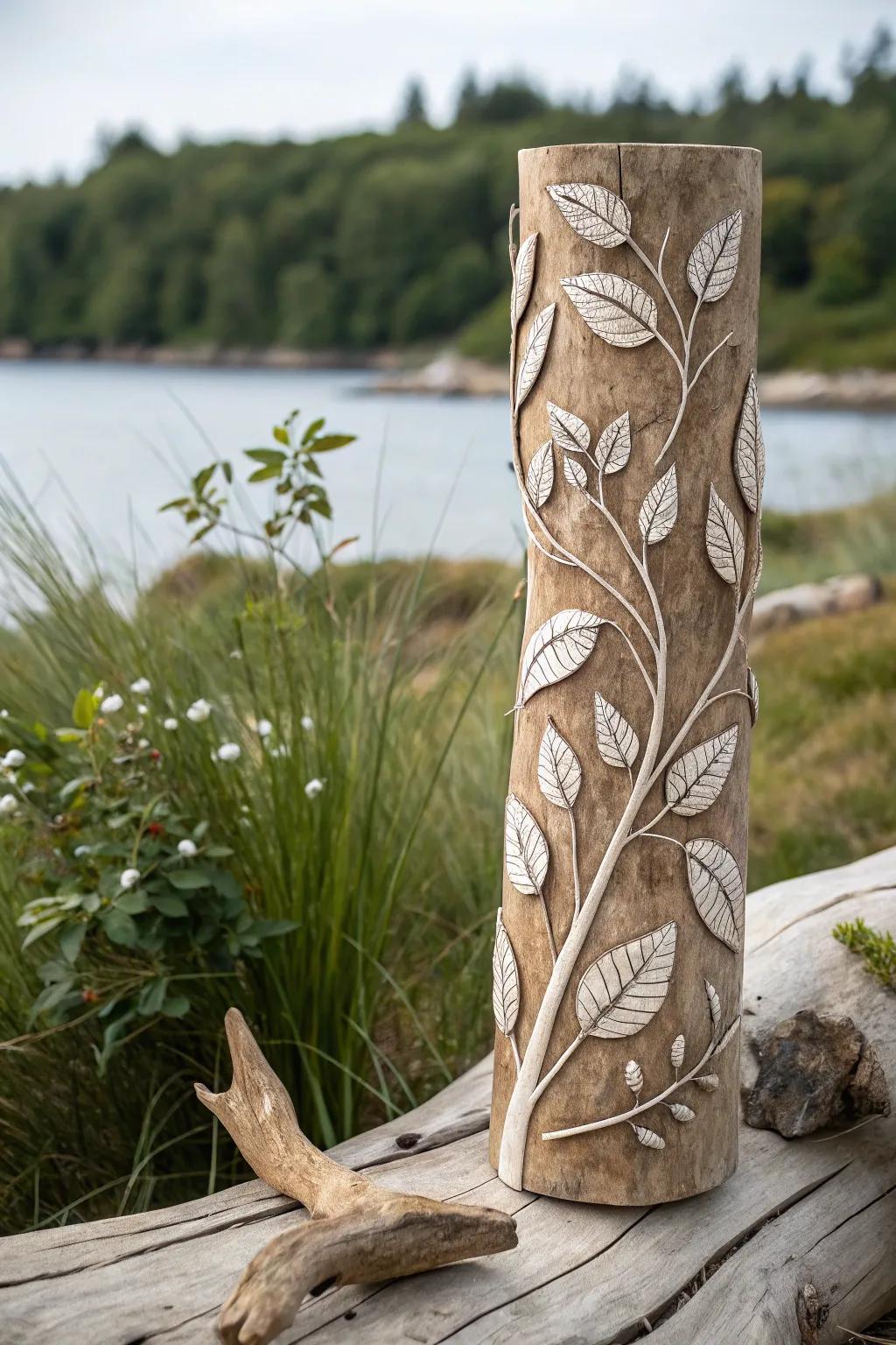 Celebrate nature's artistry with this stunning driftwood creation, where simplicity meets elegance.