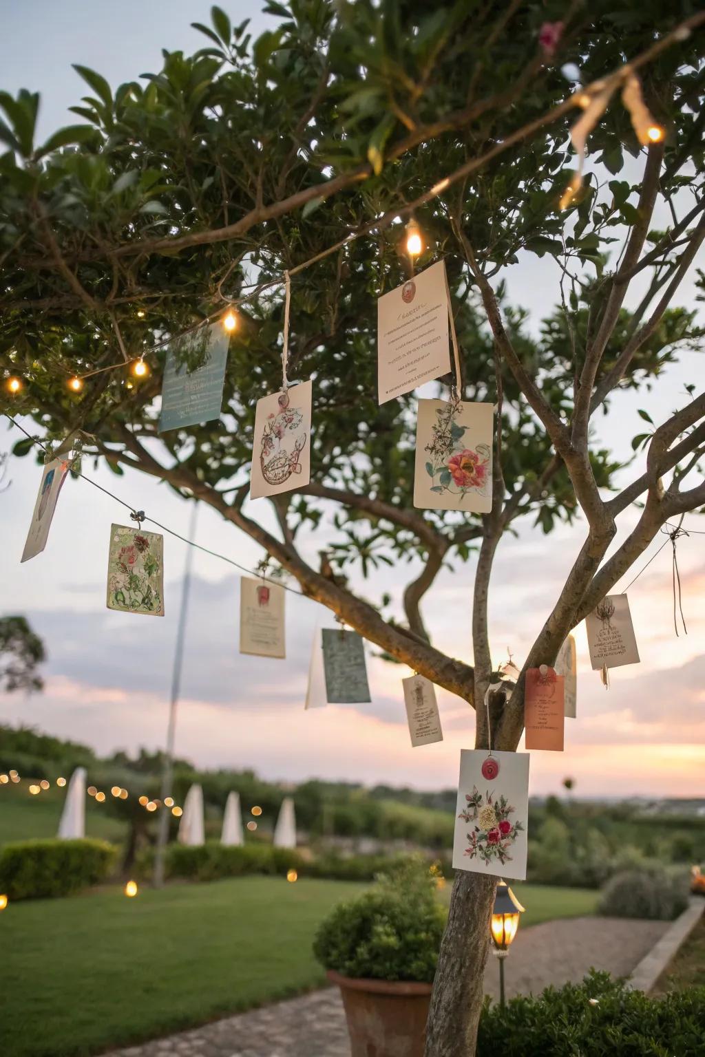 A beautiful blessing tree filled with love and wishes.