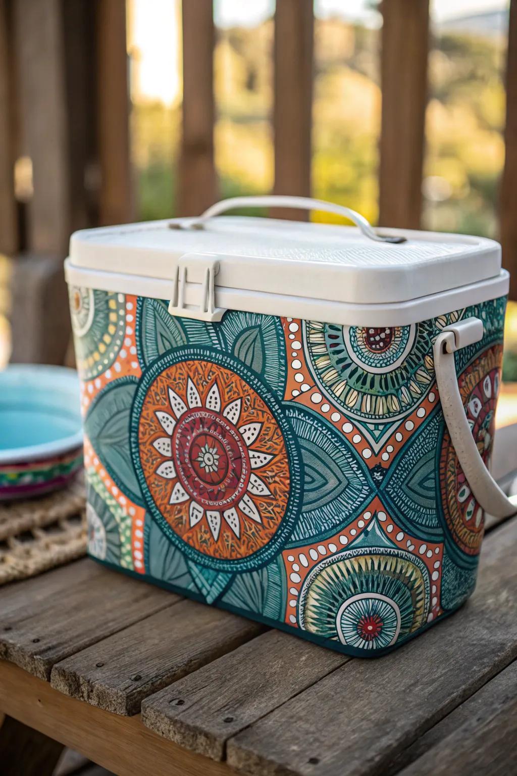 Embrace the bohemian spirit with a cooler that stands out in craftsmanship and style.