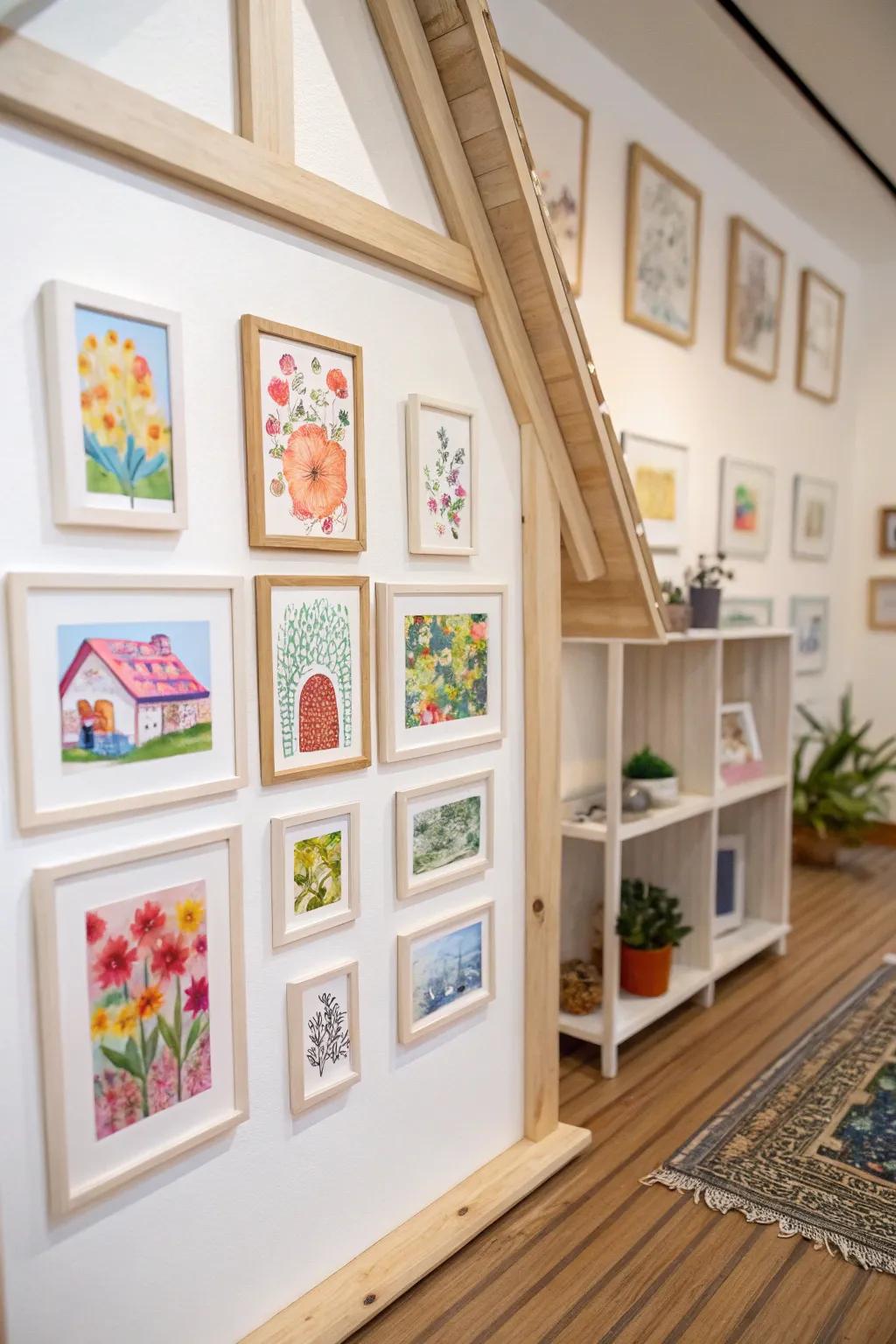 Transform your dollhouse with a touch of culture and color through a charming miniature art gallery.