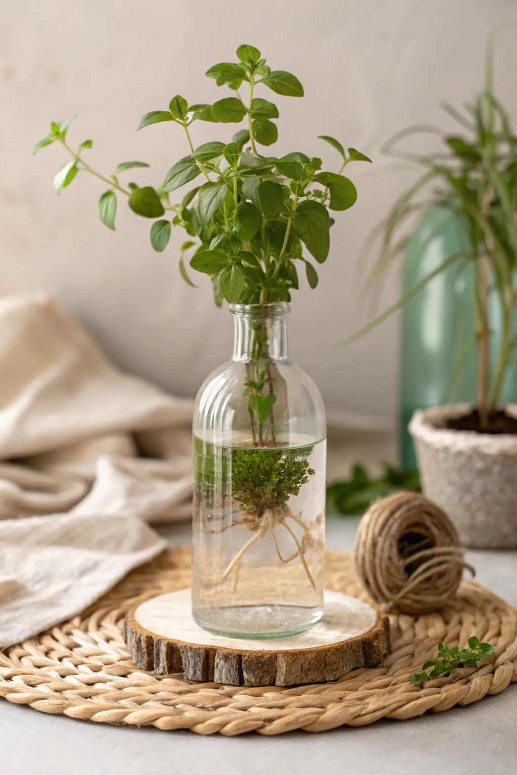 Elevate your plant care with a chic self-watering glass bottle planter. Perfect for the stylish and busy plant lover!