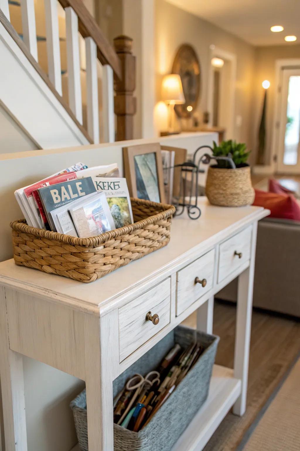 Keep Your Entryway Tidy with a Basket Command Center