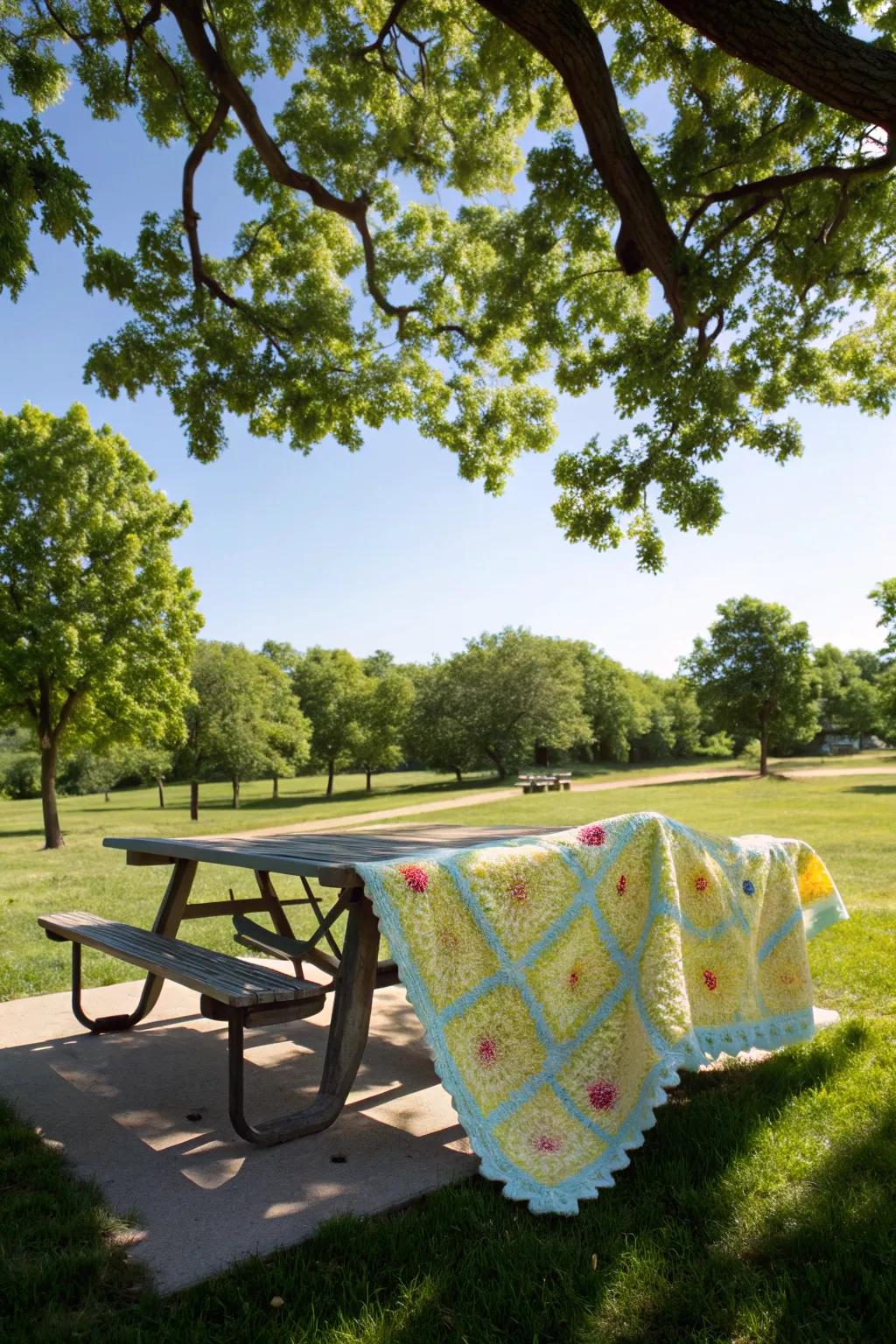 Stay warm on cool summer nights with a crochet blanket.