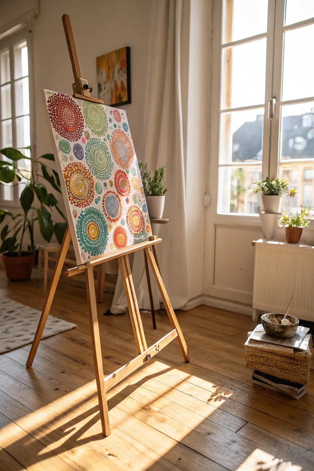 Dot art adds vibrant texture and color to any décor.