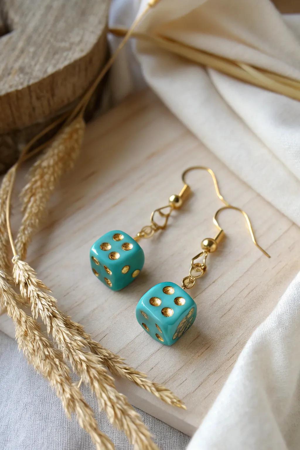 Make a statement with handcrafted dice jewelry that blends simplicity with bold elegance.