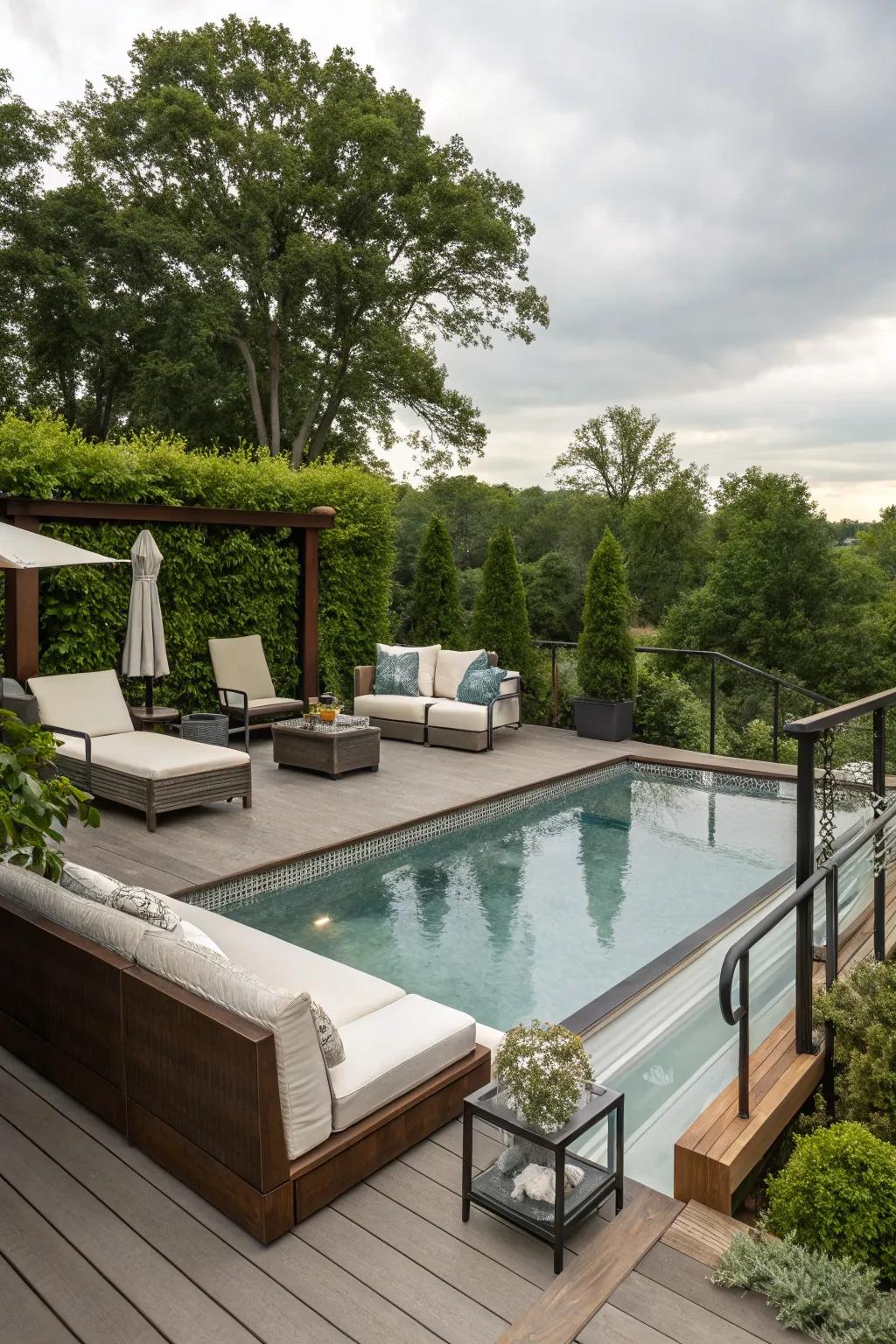 A smaller deck allows for luxurious touches while staying within budget.