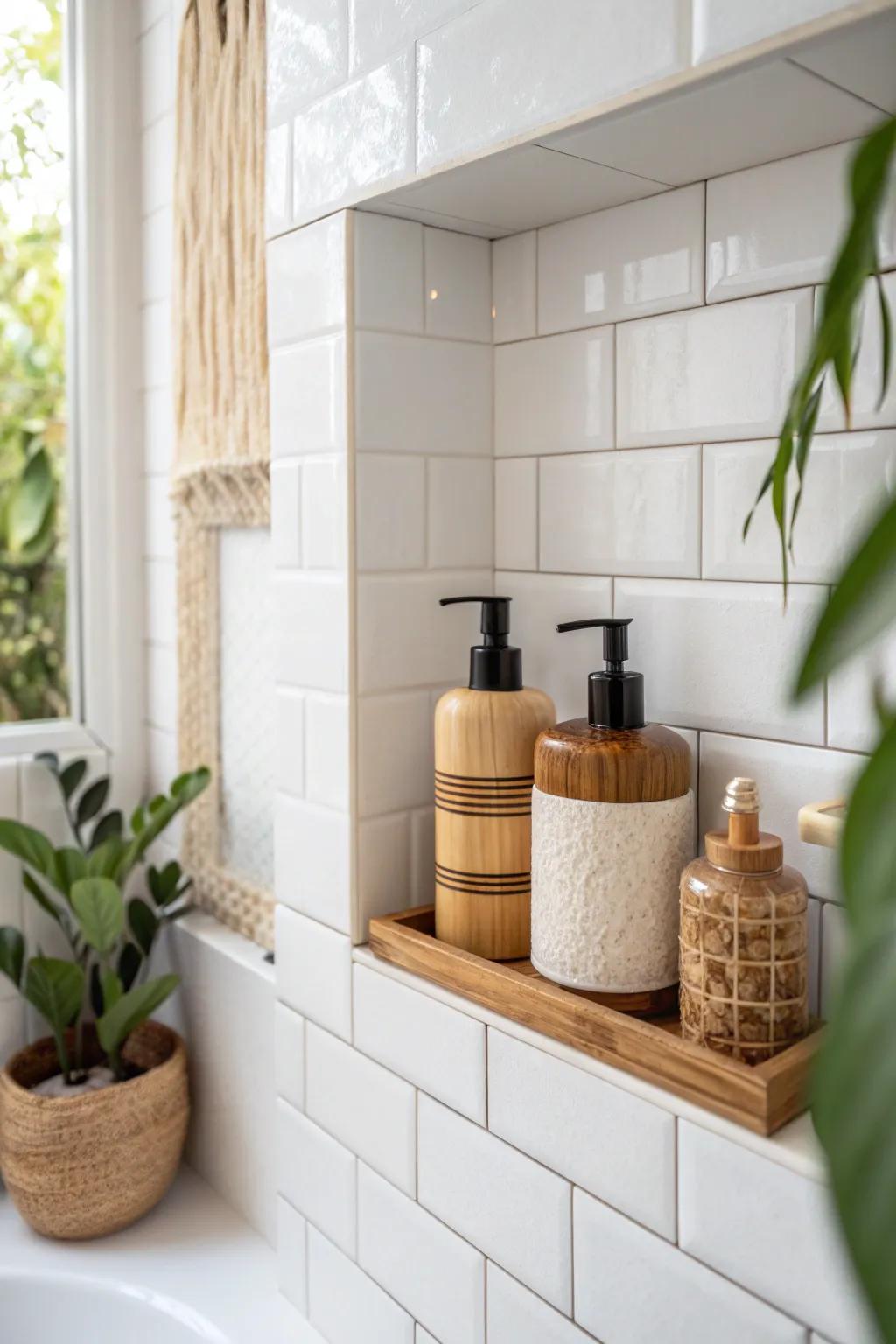 Transform your shower space with a chic and practical niche—where elegance meets functionality in minimalist design.