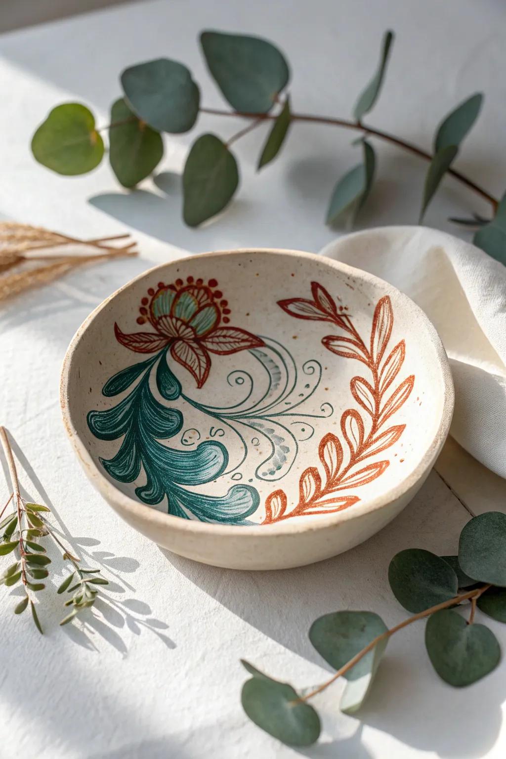 Handcrafted Elegance: Elevate your gifting with this stunning DIY jewelry dish, a perfect blend of simplicity and bold artistry.