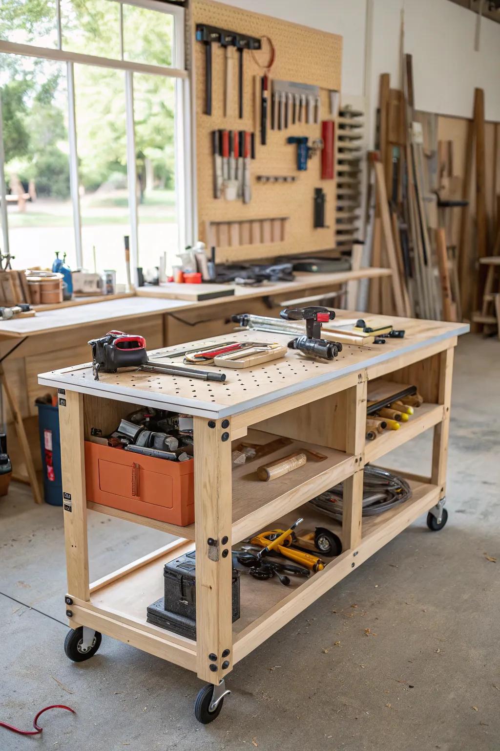 Secure your projects with ease using built-in clamp rails.