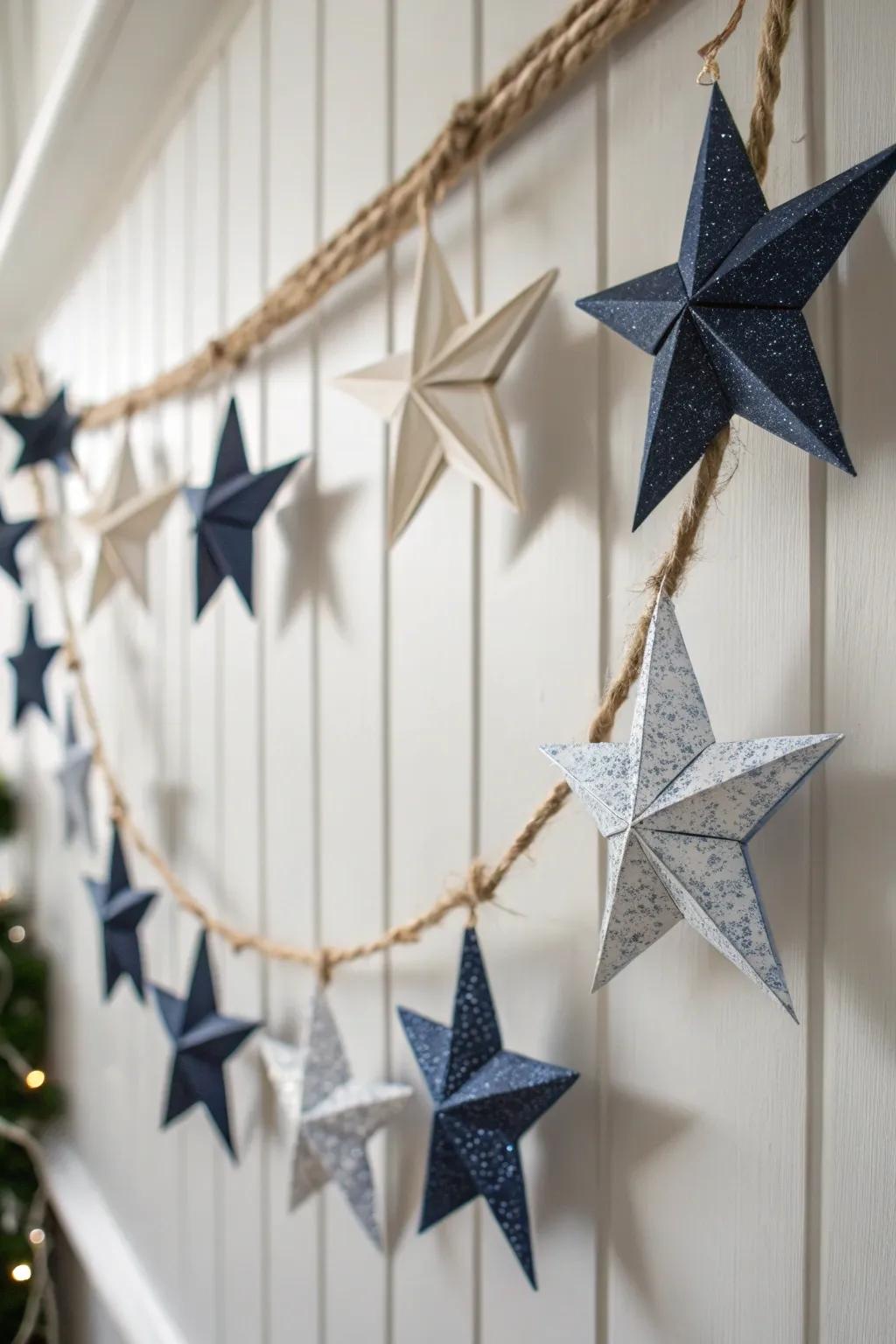 Transform your space into a celestial wonderland with a handmade Starry Night Garland—where simplicity meets elegance.