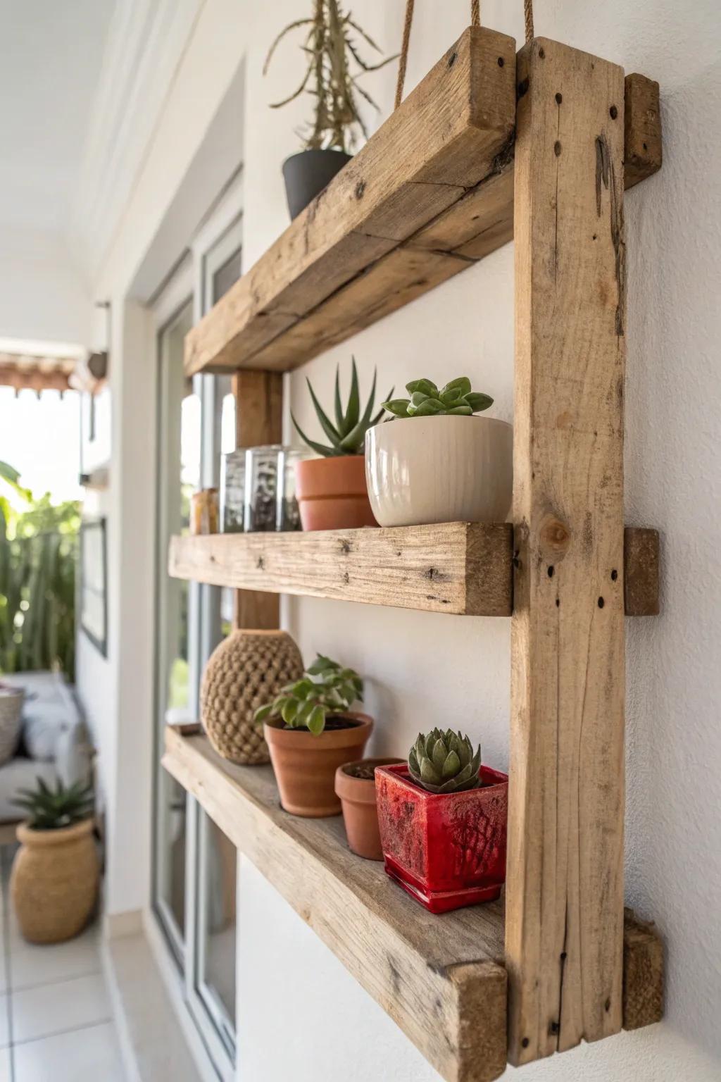Transform your space with rustic charm and eco-friendly flair. Discover the beauty of pallet wood shelves!