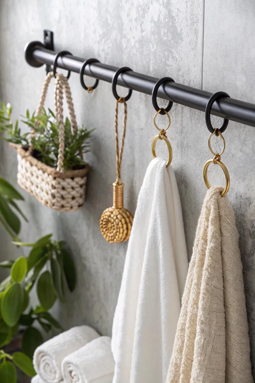 Elevate your shower space with chic clip-on rings—where functionality meets minimalist elegance.