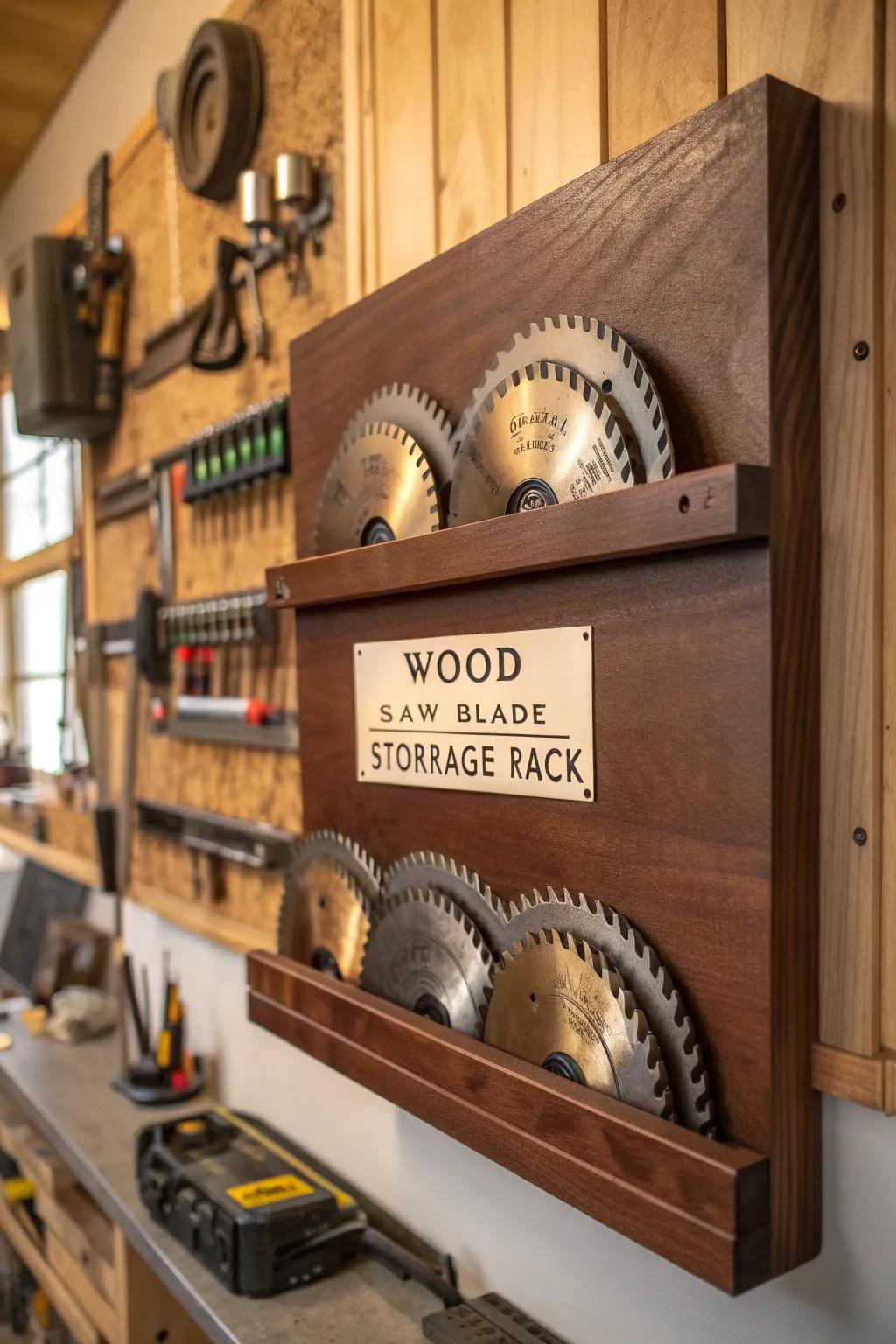Elevate your workshop with a custom saw blade storage solution that marries form and function.