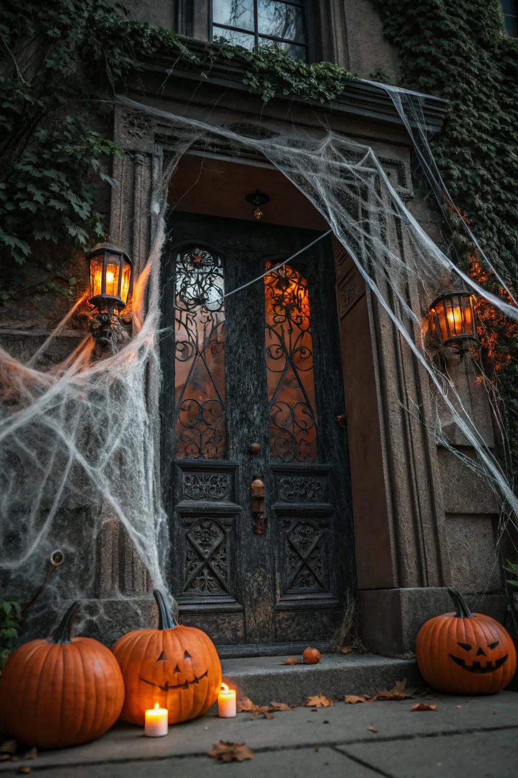 A spooky Halloween horror themed door.