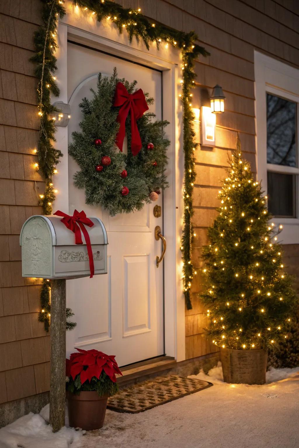 A charming holiday mailbox filled with festive surprises.